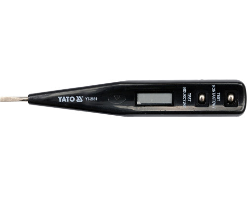 Індикатор напруги YATO контрольний цифровий 12-250 V LCD (YT-2861)