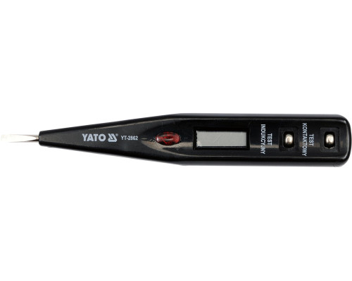 Индикатор напряжения YATO контрольный цифровой 12-250 V LCD (YT-2862)