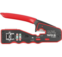Кліщі для обтискання і зачистки кабелів YATO : RJ45, L=135 мм (YT-22440)