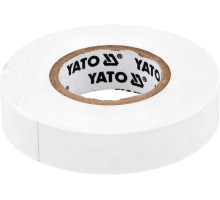 Стрічка електро-ізоляційна ПВХ YATO біла, 20 м x15x0.13 мм, робоча t= 5-50 °С (YT-81596)