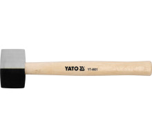 Молоток гумовий YATO 2-шаровий Ø= 49 мм з дерев. ручкою, m= 340 г, l= 290 мм (YT-4601)