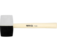 Молоток гумовий YATO 2-шаровий Ø= 72 мм з дерев. ручкою, m= 980 г, l= 345 мм (YT-4605)
