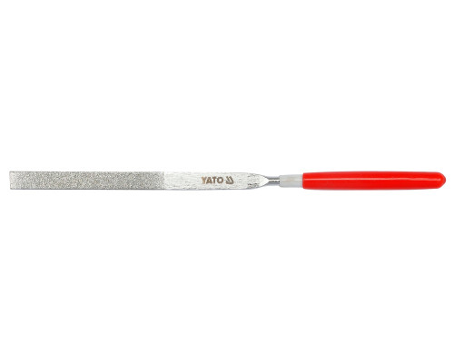 Надфиль алмазный YATO плоский, l= 140/50 мм, b= 3 мм (YT-6140)