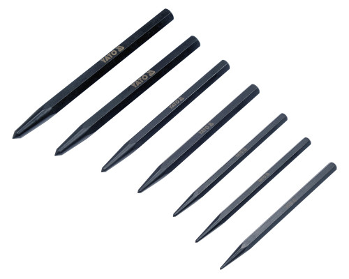 Кернеры разметочные YATO l=100- 140 мм; Ø= 1.5- 6мм, компл. 7 шт. (YT-47170)