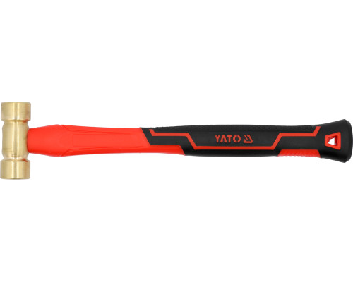 Молоток з мідним обухом YATO m= 300 г, скловолокниста ручка (YT-45291)