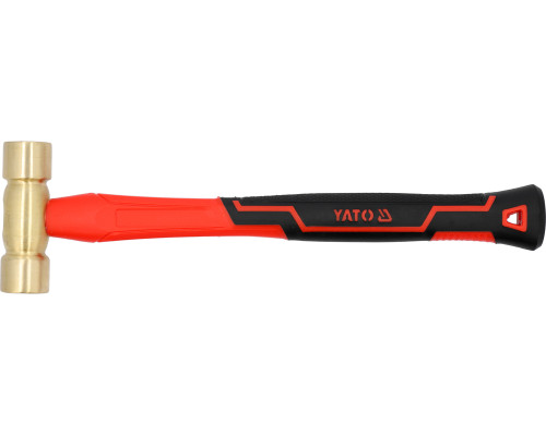 Молоток з мідним обухом YATO m= 500 г, скловолокниста ручка (YT-45292)