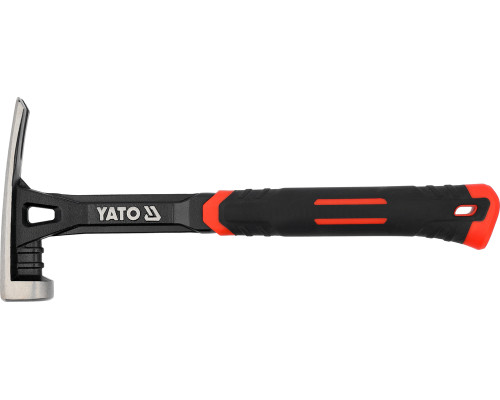 Молоток стальной монолитный YATO с гвоздодером, m= 500 г (YT-45741)