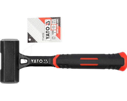 Кувалда стальная монолитная YATO m= 1000 г (YT-45752)