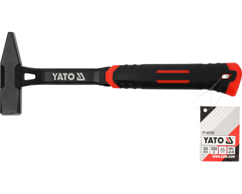 Молоток слюсарний, сталевий монолітний YATO m= 500 г (YT-45765)