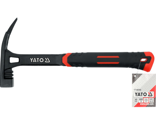 Молоток стальной монолитный YATO m= 600 г, l= 345 мм (YT-45744)