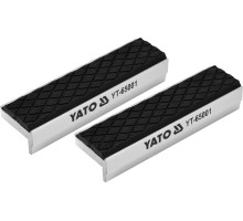 Губки змінні до лещат м'які YATO: 100 х 30 х 10 мм, алюмінієві з гумою (YT-65001)