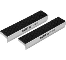 Губки змінні до лещат м'які YATO: 125 х 30 х 10 мм, алюмінієві з гумою (YT-65002)