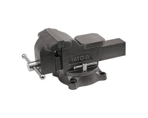 Тиски слесарные поворотные с наковальней YATO, b= 125 мм, m= 10 кг (YT-6502)