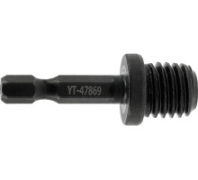 Тримач кріпильних дисків до КШМ з гвинтом YATO 6-гранний хвостовик - 1/4″ на М14, l= 47 мм (YT-47869)