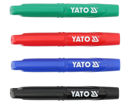 Маркеры технические YATO 72 шт, синий, красный, черный и зеленый (YT-69311)