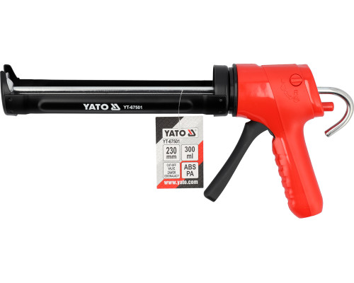 Пистолет для нанесения герметиков YATO L= 230 мм, до тубы- 300 мл (YT-67501)