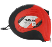 Рулетка YATO : L= 8 м x 25 мм, з магнітним наконечником і нейл. покриттям (YT-7128)