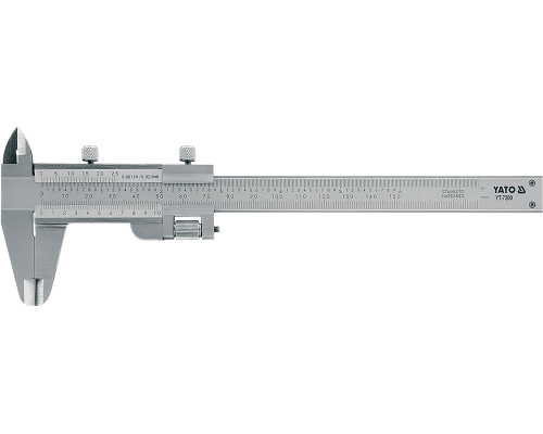 Штангенциркуль YATO : L= 150 мм, точность ± 0,02 мм (YT-7200)