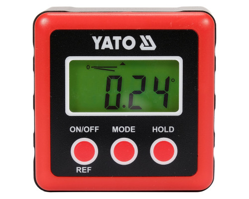 Угломер электронный YATO 4х0-90°. 2 х 1,5V ААА (YT-71000)