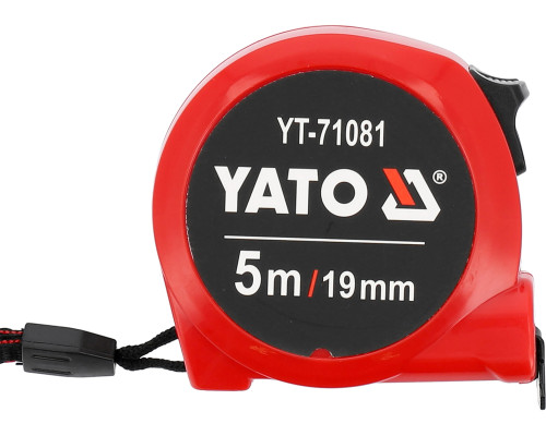 Рулетка вимірювальна YATO : L= 5 м x19 мм (YT-71081)