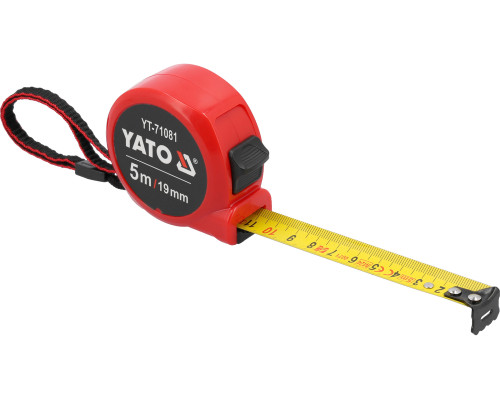 Рулетка вимірювальна YATO : L= 5 м x19 мм (YT-71081)