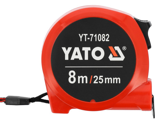 Рулетка вимірювальна YATO : L= 8 м x 25 мм (YT-71082)