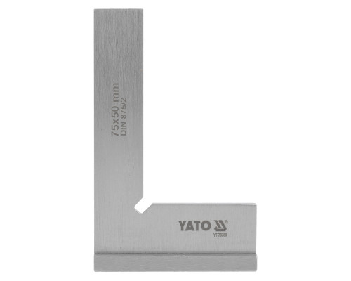 Кутник слюсарний 90° YATO з широкою основою, 75 х 50 мм (YT-70760)