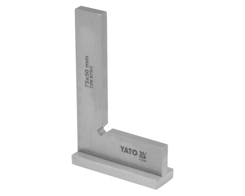 Кутник слюсарний 90° YATO з широкою основою, 75 х 50 мм (YT-70760)