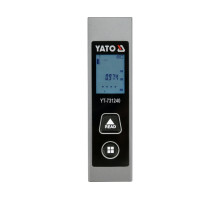 Дальномір лазерний кишен YATO з LCD- диспл, дальн- 30 м, похибка ±5 мм, живл- акумул.: 3,7 В, 220 мА (YT-731240)