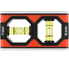 Рівень кишеньковий з магнітним корпусом YATO: 83 x 47 x 19 мм. 2 капсули (гориз/вертик) (YT-30351)