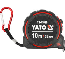 Рулетка з сталевою стрічкою YATO L= 10м x 32мм, нейлоновим покриттям і магнітним наконечником (YT-71096)