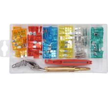 Запобіжники автомобільні YATO STANDARD, в асортименті з індикатором, 92 шт (YT-83142)