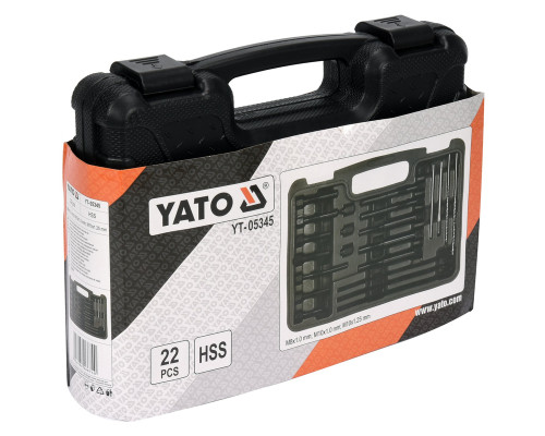 Набор инструментов для демонтажа свечей накаливания в двигателях YATO : HSS, 22 шт (YT-05345)