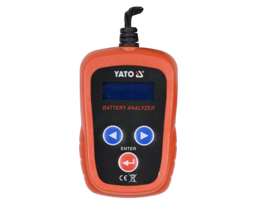 Тестер параметров аккумуляторов YATO : до 12 В, с LED цифровым дисплеем (YT-83113)