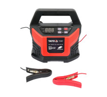 Зарядний прилад з LCD дисплеєм від мережі230В YATO до акумулят 12V; 2, 6,10,15 А, макс. 300АГод (YT-83037)