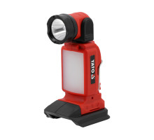 Ліхтар акумуляторний COB і SMD-діод. YATO 18В 2.5/1.2 Вт,250/100 Lm,оберт- 90°/180°(БЕЗ АКУМУЛЯТОРА) (YT-829691)