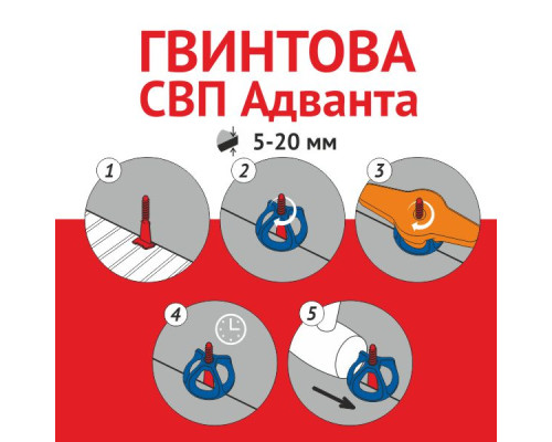 Гвинтова СВП Адванта гайка, 150 шт. (120329)