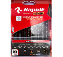 Набор кобальтовых сверл по металлу RapidE RED POINT 9 шт Black Series (2,3,3.5,4,4.5,5,6,8,10)